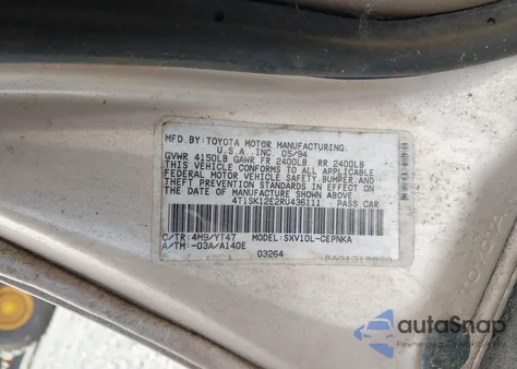 1994 Toyota Camry Le from USA, damaged, VIN JT2SK12E3R0201284